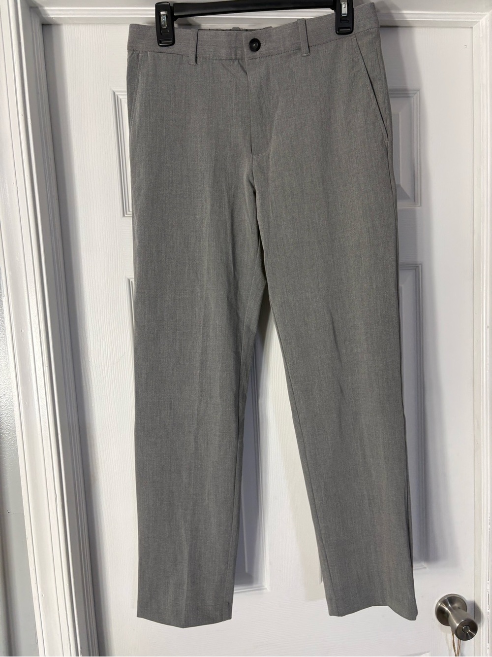 Mango Men's Light Gray Dress Pants - Straight Fit